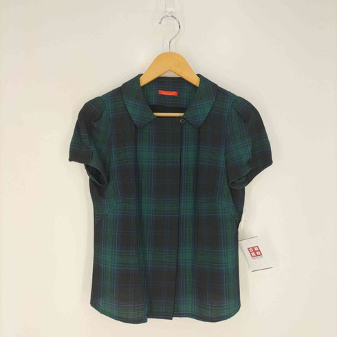 ヨークランド YORKLAND タータンチェック ワッフルシャツ フレアスカート  セットアップ レディース  11AR